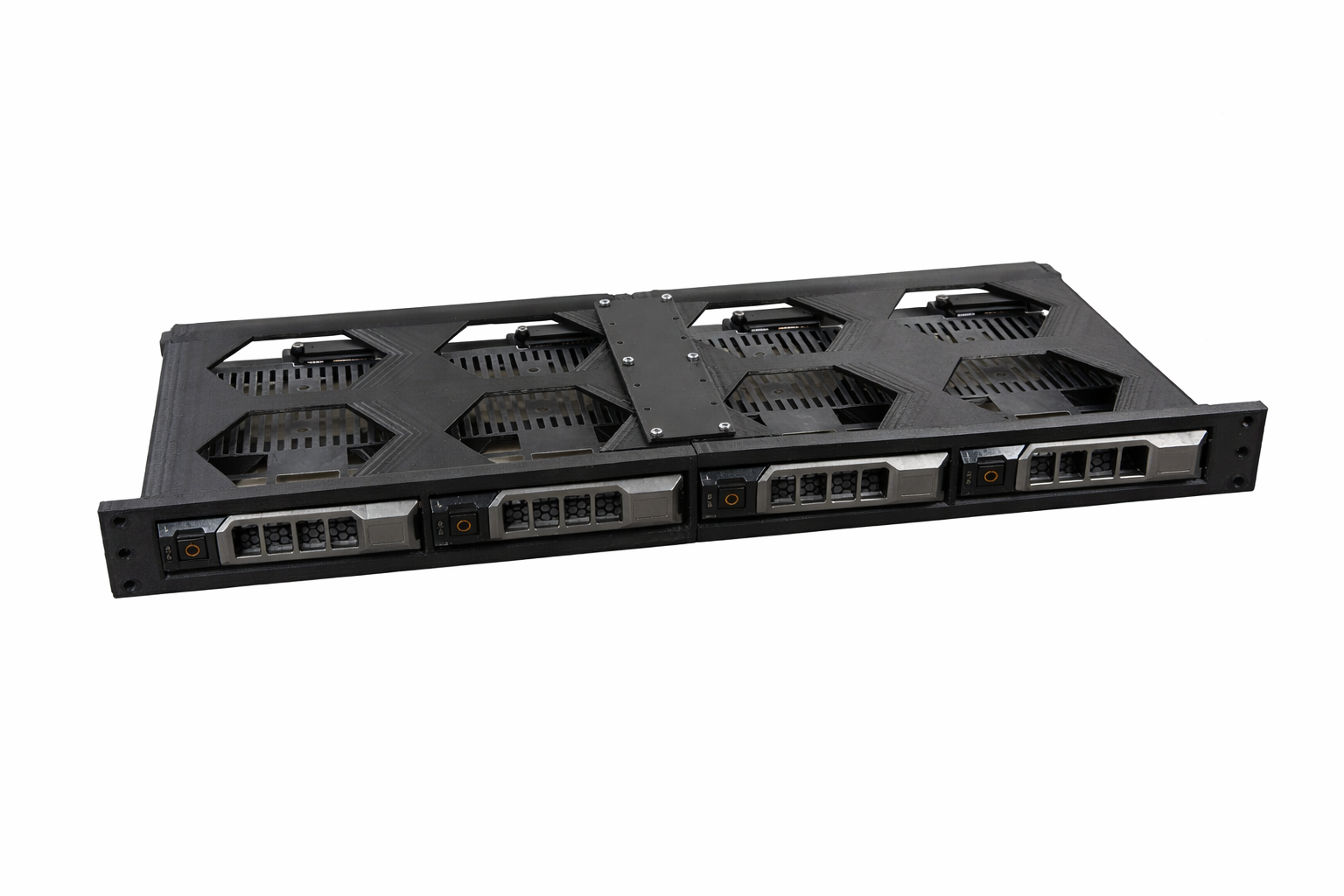 9-inch Rack 1U – 4 x 3.5″ HDD Hot-Swap (wydruk 3D)