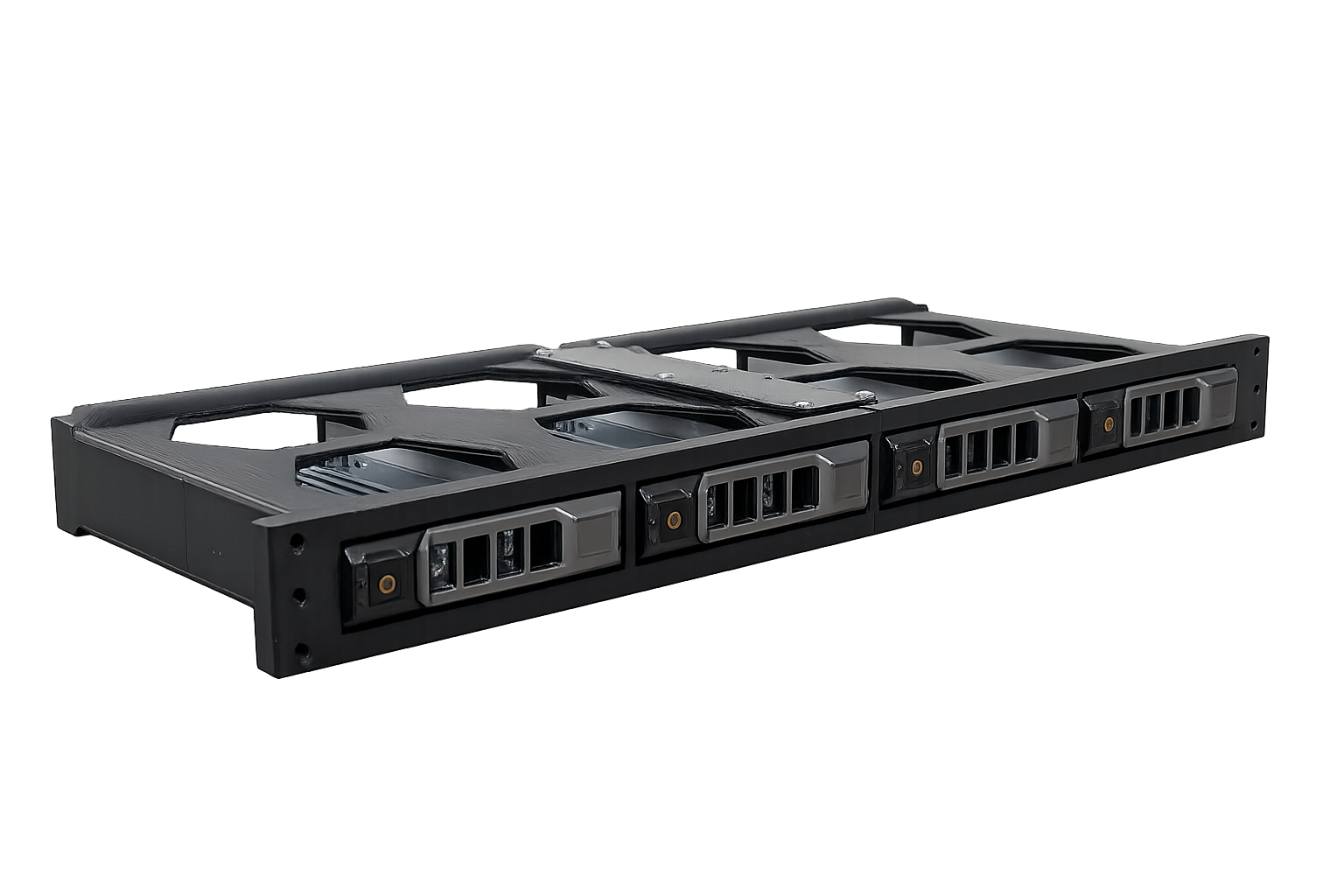 9-inch Rack 1U – 4 x 3.5″ HDD Hot-Swap (wydruk 3D)