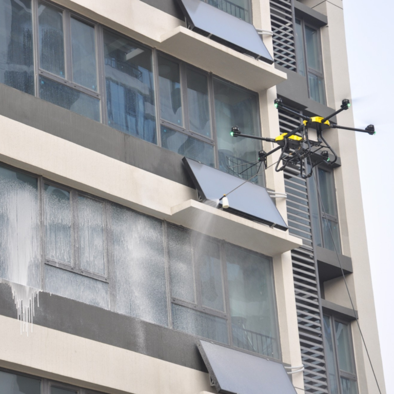 Dron superwizujący piec w budynku mieszkalnym