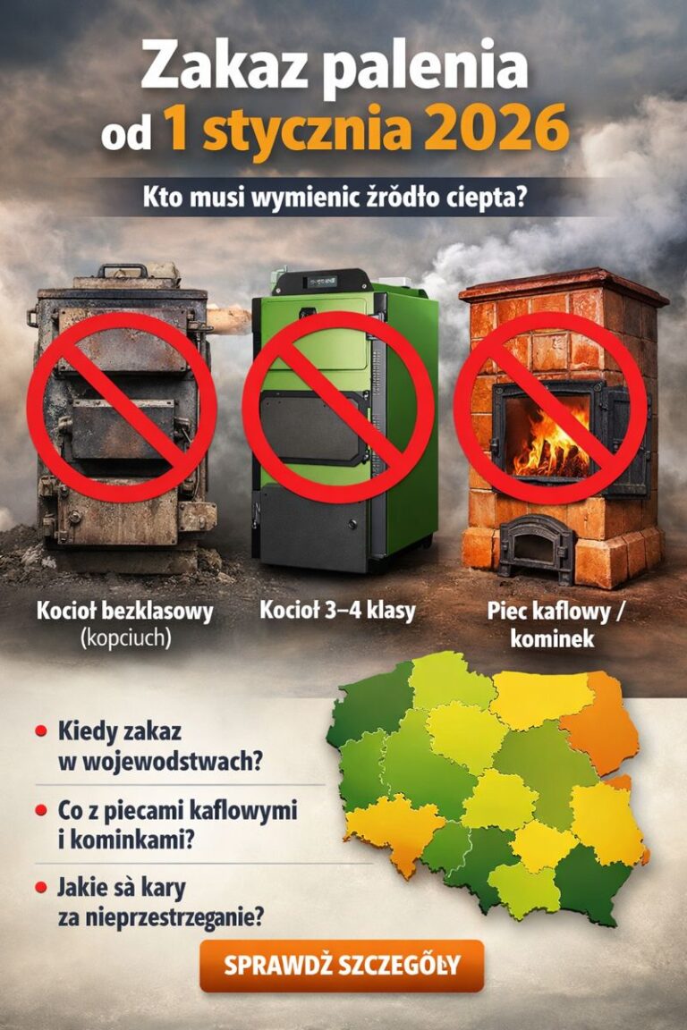 Zakaz palenia w piecu od 2026 roku: nowe przepisy i ich konsekwencje prawne.