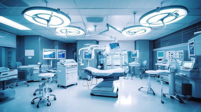 Modern medical equipment in a Wojewodzki hospital operating room