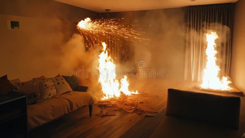 Okay, I need to create an alt text for an image illustrating an article titled "Pożar turbiny wiatrowej" with the fra