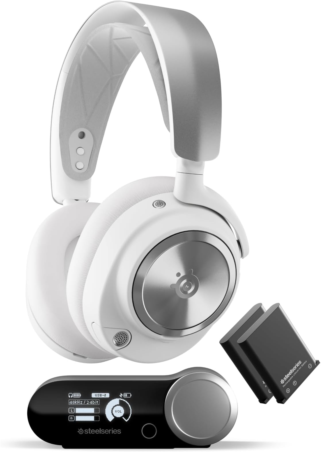 SteelSeries Arctis Nova Pro Omni gaming headset with 4 audio inputs and ANC