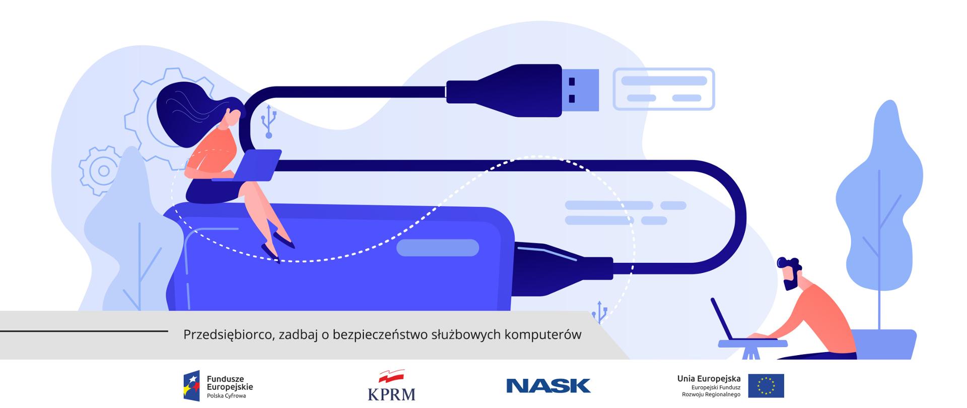 Okay, let's tackle this. The user wants an ALT text for an image in an article titled "Zadbaj o cyberbezpieczeństwo s
