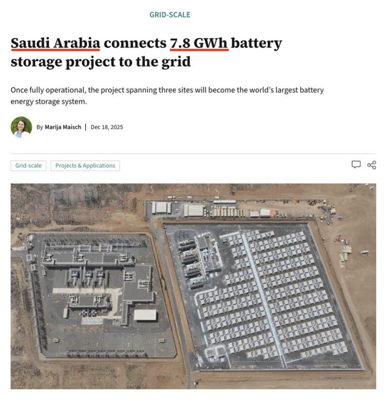 Magazyny energii w Arabii Saudyjskiej - inwestycje w OZE