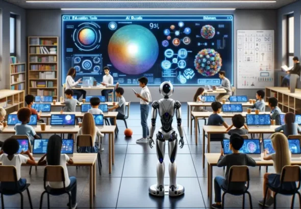 Laboratoria AI w szkołach z nowoczesnymi technologiami.