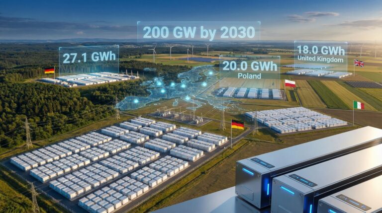 Największy na świecie bateryjny magazyn energii o pojemności 4 GWh przewyższający elektrownię Żarnowiec