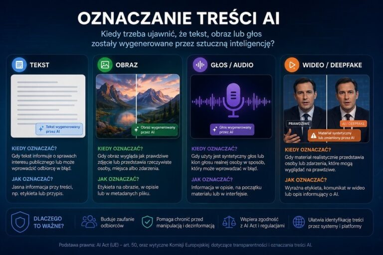 Oznaczanie treści generowanych przez AI w internecie